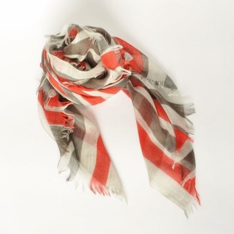 Stripes silk cashmere scarf